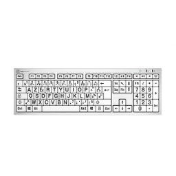 Clavier XL Print gros caractères (fond Blanc avec sérigraphie noir) [LKB-LPBW-BJPU-FR]