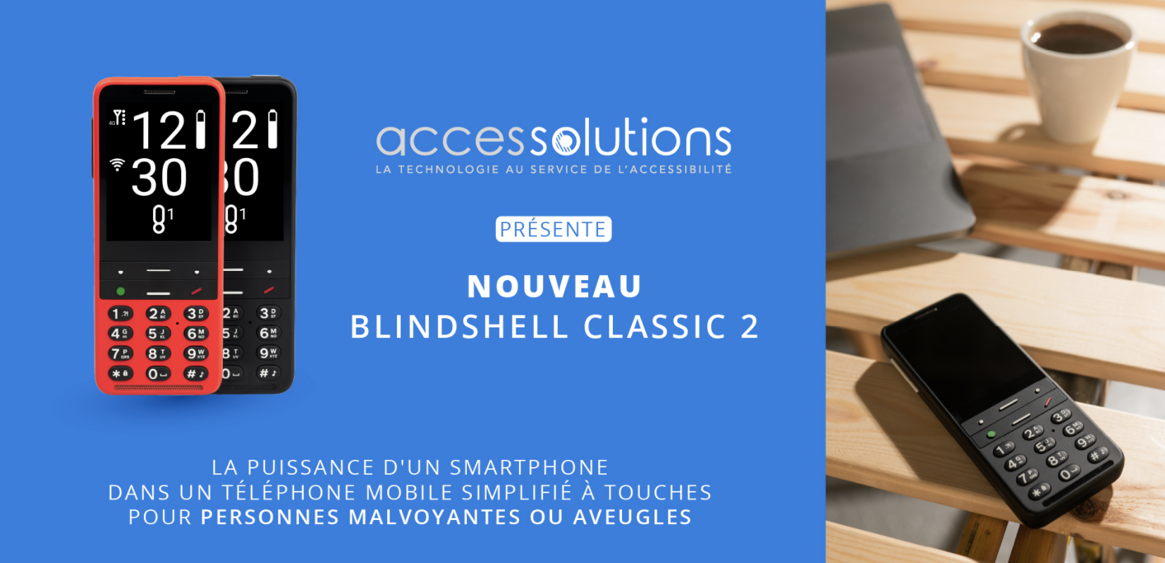Nouveau téléphone mobile BlindShell Classic 2